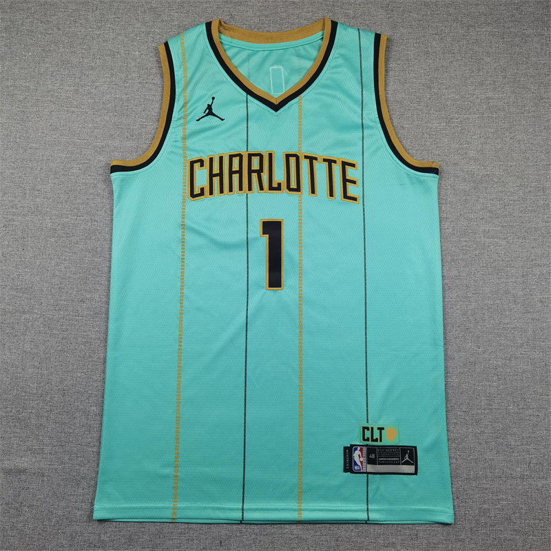 Men's Charlotte Hornets LaMelo Ball Light Green 2022/23 Swingman Jersey