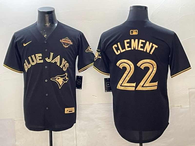 Men's Toronto Blue Jays Matt Clement Black Player Jersey