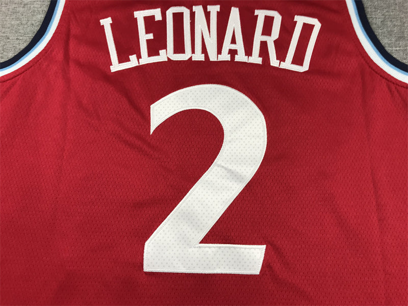 Men's LA Clippers Kawhi Leonard Red Swingman Jersey