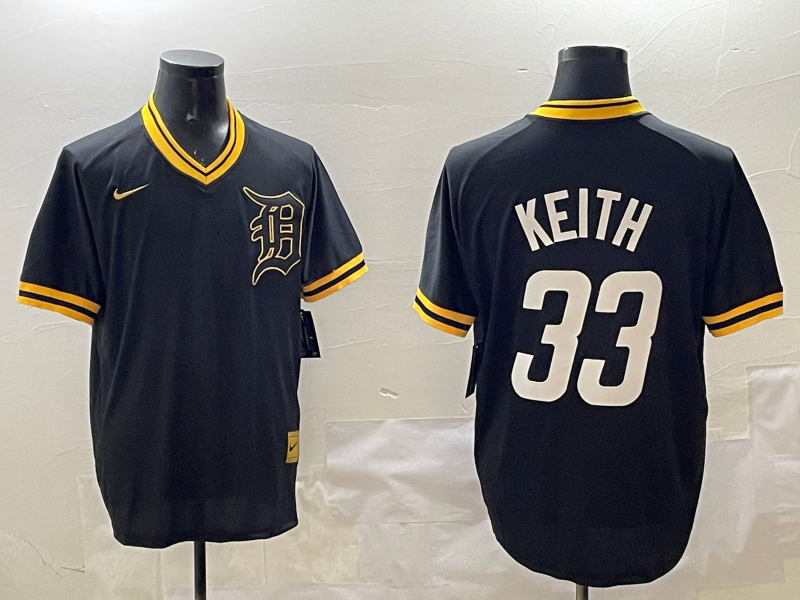 Men's Detroit Tigers Colt Keith Black Replica Player Jersey