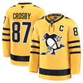 Men's Pittsburgh Penguins Sidney Crosby Fanatics Gold Alternate Premium Player Jersey