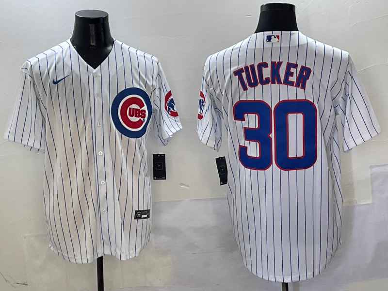 Men's Chicago Cubs Kyle Tucker White Home Replica Player Jersey