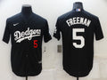 Men's Los Angeles Dodgers Freddie Freeman Black Stitched Jersey