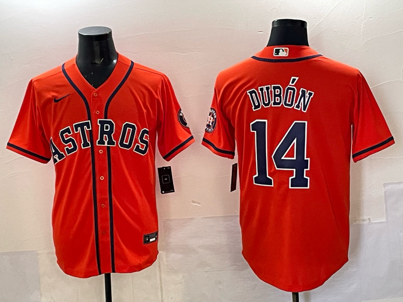Men's Houston Astros Mauricio Dubon Orange Alternate Replica Player Jersey