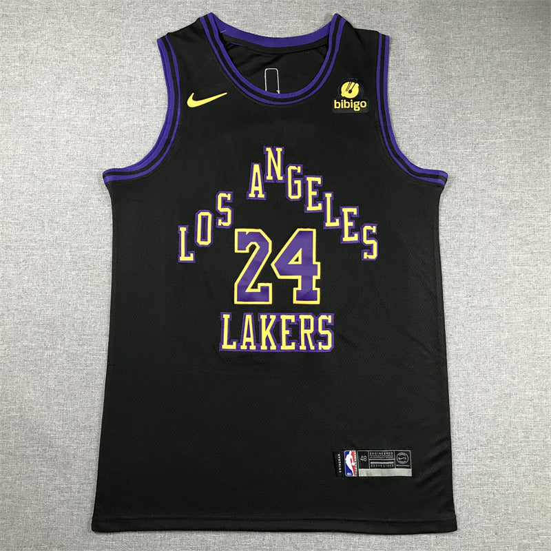 Men's Los Angeles Lakers Kobe Bryant Black 2023/24 Swingman Jersey - City Edition