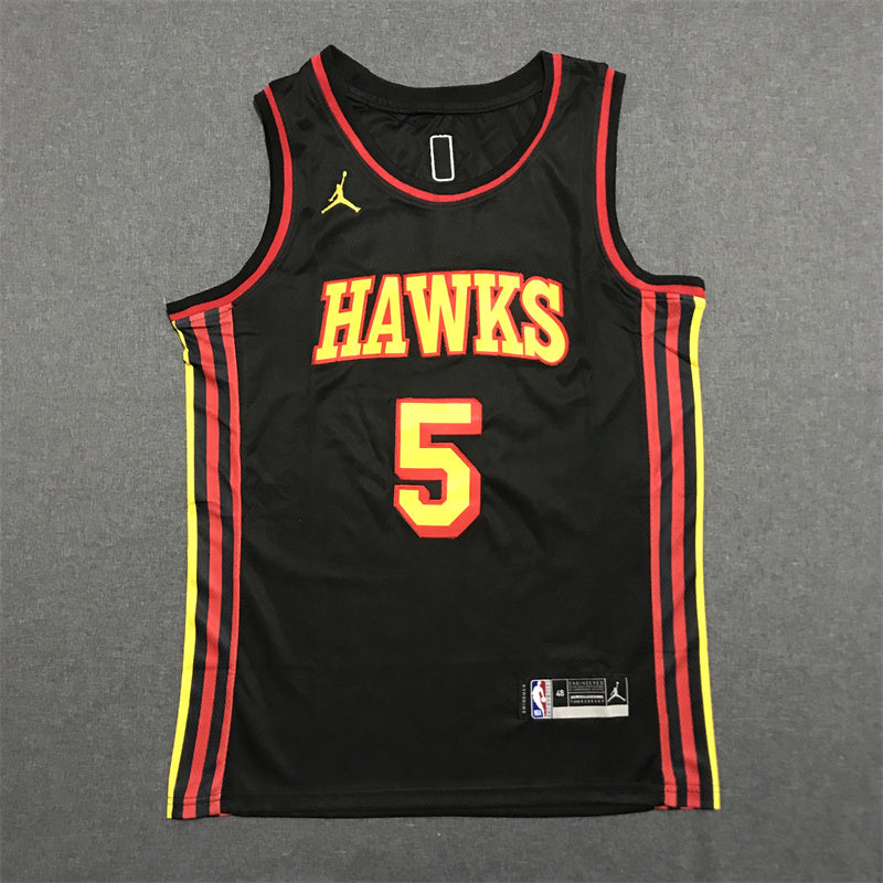 Men's Atlanta Hawks Dejounte Murray Black Swingman Jersey - Statement Edition