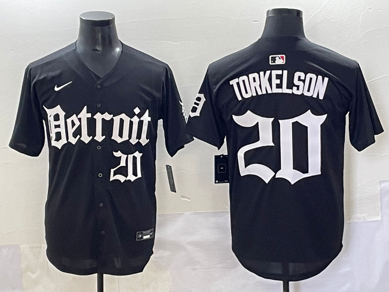 Men's Detroit Tigers Spencer Torkelson Black Player Jersey