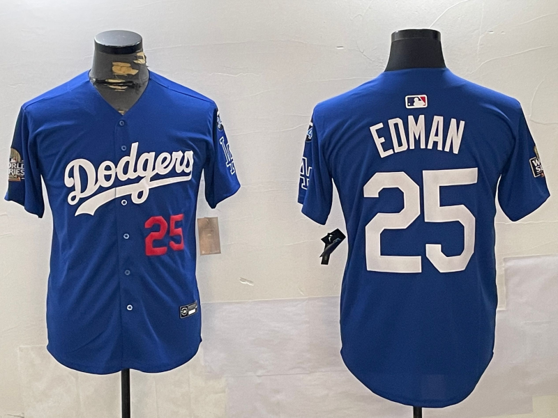 Men's Los Angeles Dodgers Tommy Edman Royal Replica Player Jersey