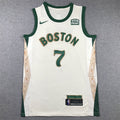 Men's Boston Celtics Jaylen Brown White 2023/24 Swingman Jersey - City Edition