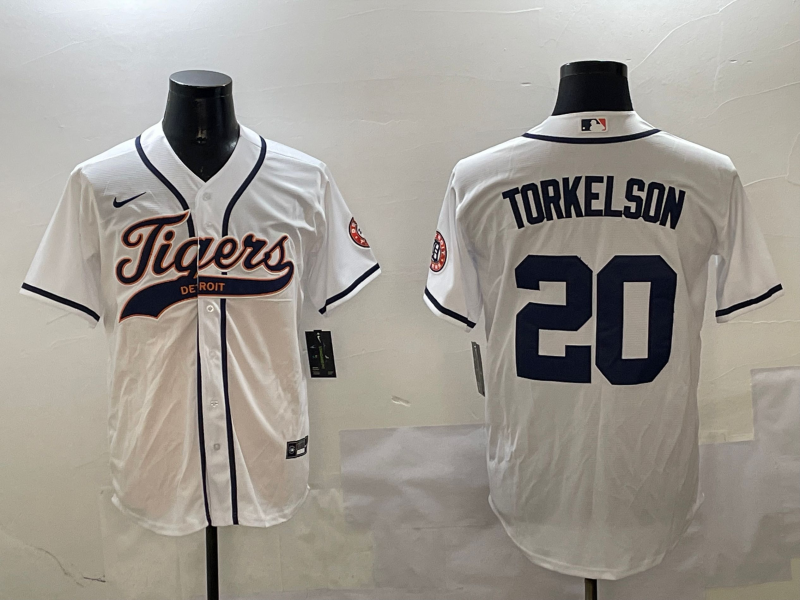 Men's Detroit Tigers Spencer Torkelson White Player Jersey
