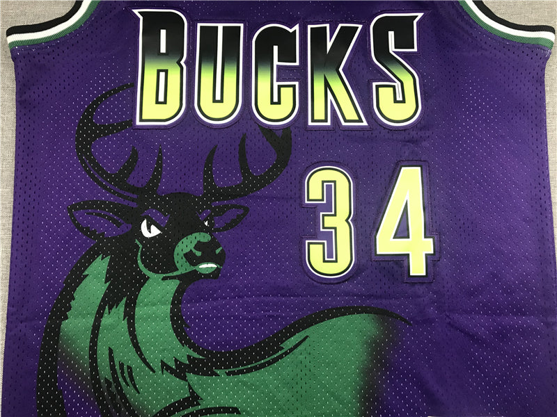 Men's Milwaukee Bucks Giannis Antetokounmpo Purple Replica Player Jersey