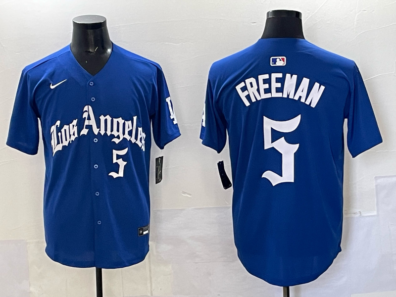 Men's Los Angeles Dodgers Freddie Freeman Royal Alternate Game Jersey