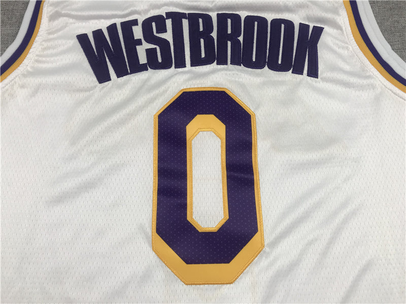 Men's Los Angeles Lakers Russell Westbrook NBA White 2020/21 Swingman Jersey