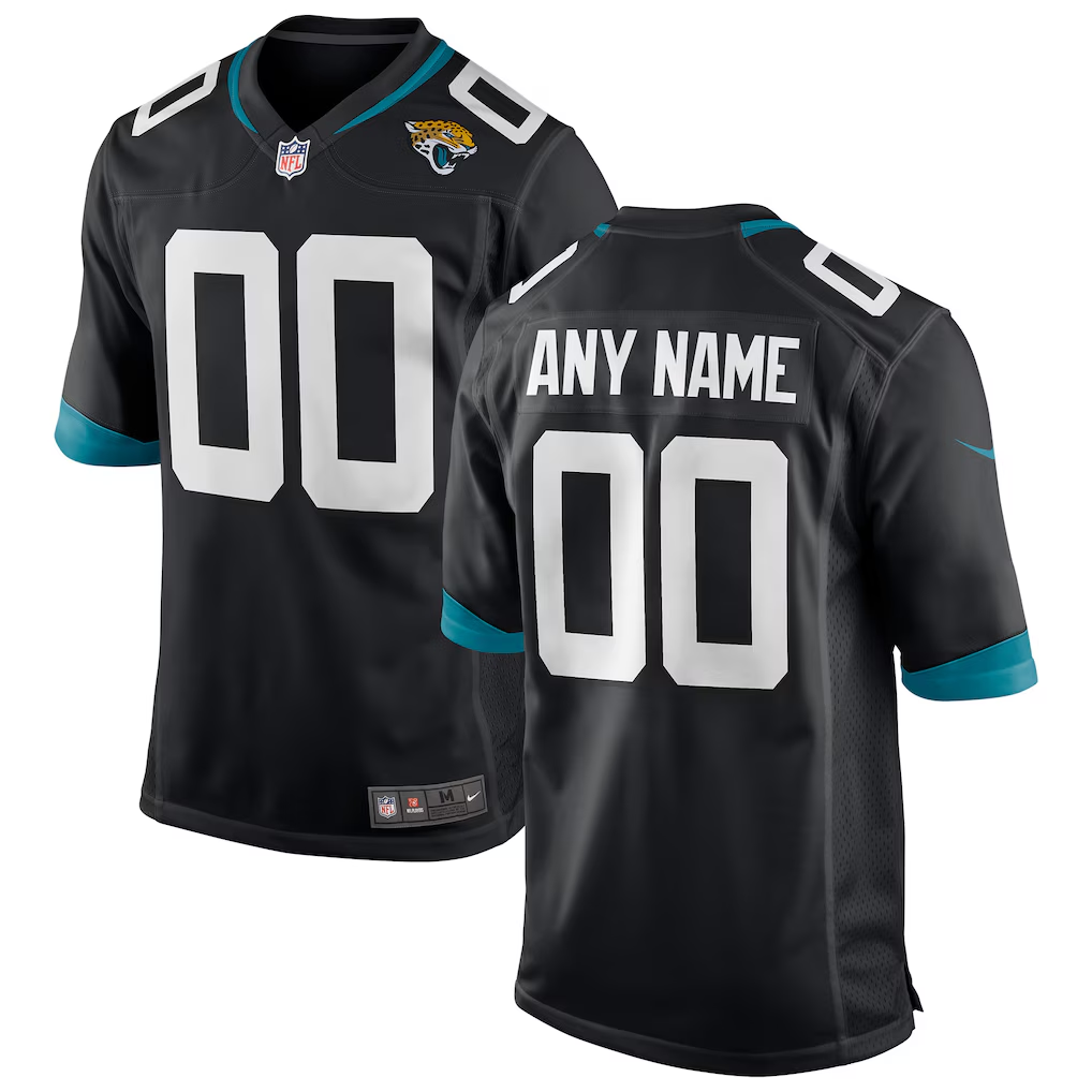 Men's Jacksonville Jaguars Black Custom Game Jersey