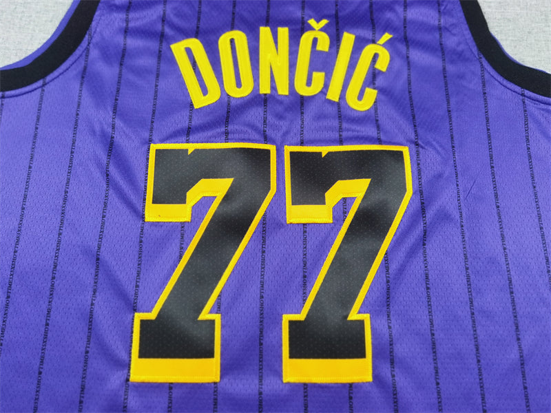 Men's Los Angeles Lakers Luka Doncic Purple Swingman Jersey