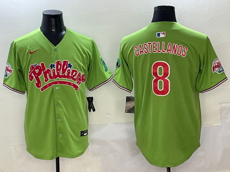 Men's Philadelphia Phillies Nick Castellanos Green Player Jersey