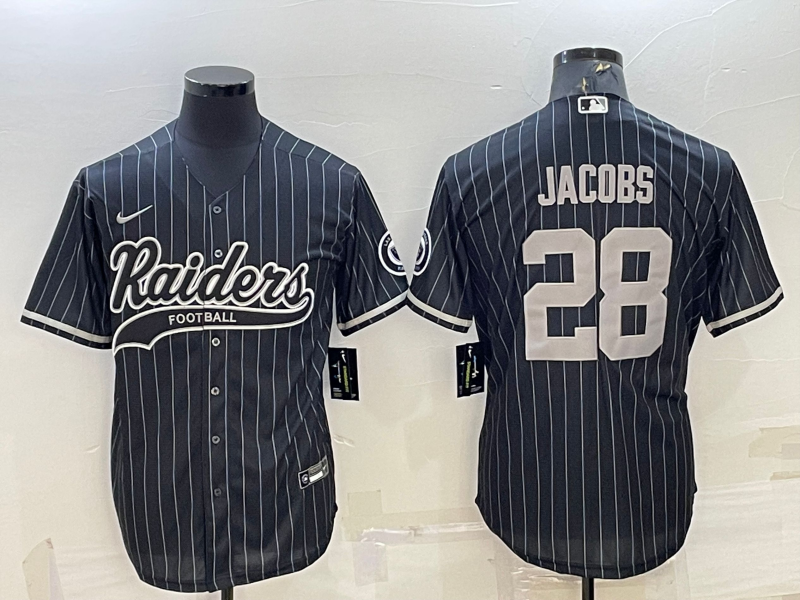 Men's Las Vegas Raiders Josh Jacobs Black Player Game Jersey Joint Edition