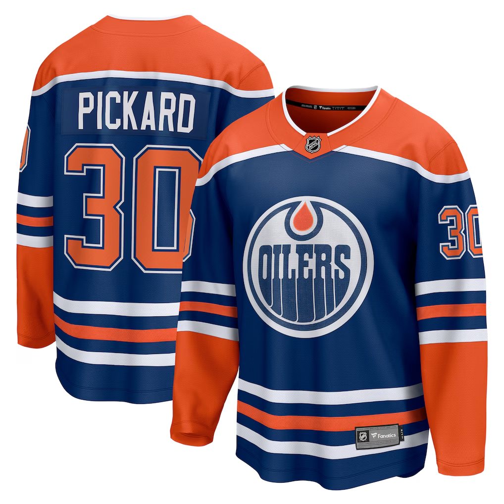 Men's Edmonton Oilers Calvin Pickard Fanatics Royal Home Breakaway Player Jersey
