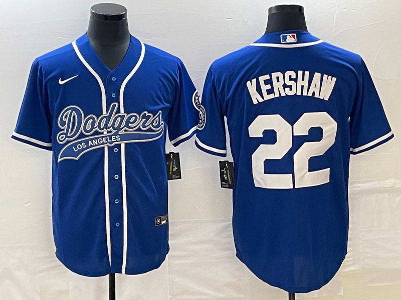 Men's Los Angeles Dodgers Clayton Kershaw Royal Player Jersey Joint Edition