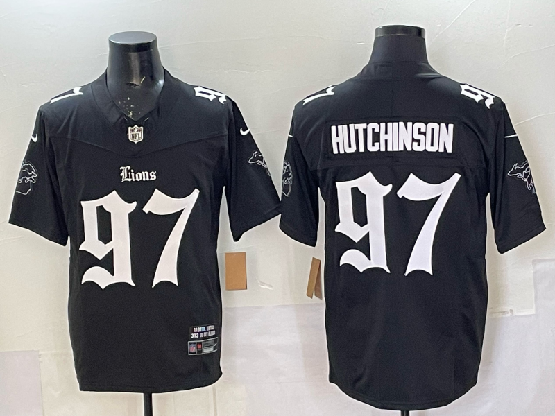 Men's Detroit Lions Aidan Hutchinson Black Alternate Game Jersey