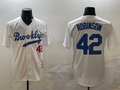 Men's Los Angeles Dodgers Jackie Robinson White Cooperstown Collection Player Jersey