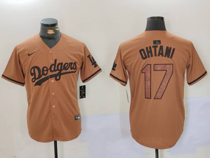 Men's Los Angeles Dodgers Shohei Ohtani Brown Game Jersey