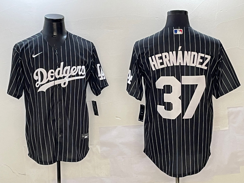 Men's Los Angeles Dodgers Teoscar Hernandez Black Alternate Limited Player Jersey