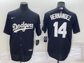 Men's Los Angeles Dodgers Enrique Hernandez Black Replica Baseball Jersey