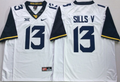 Men's West Virginia Mountaineers David Sills White Player Game Jersey