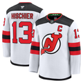 Men's New Jersey Devils Nico Hischier Fanatics White Away Premium Jersey