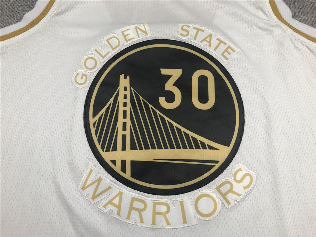 Men's Golden State Warriors Stephen Curry White Swingman Jersey