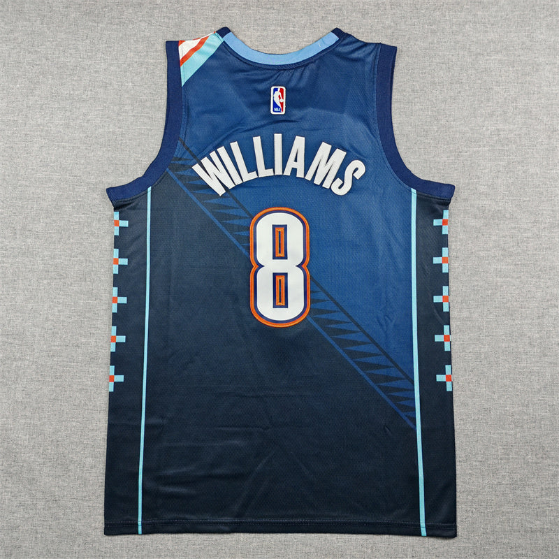 Men's Oklahoma City Thunder Jalen Williams Navy 2025/26 Swingman Jersey - City Edition