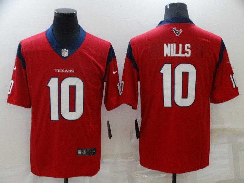 Men's Houston Texans Davis Mills Red Game Jersey