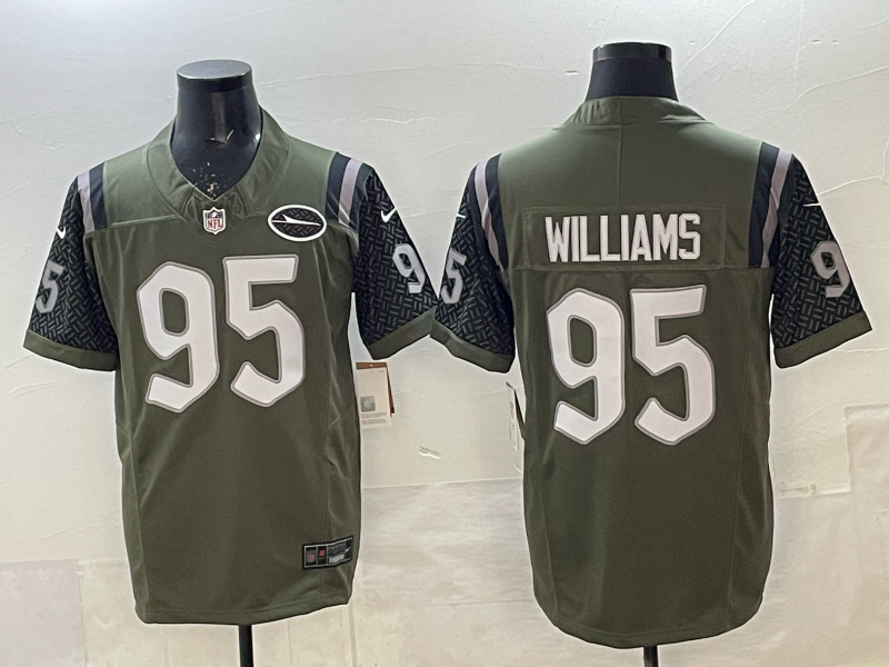 Men's New York Jets Quinnen Williams Gotham Green 2025 Rivalries Collection Game Jersey