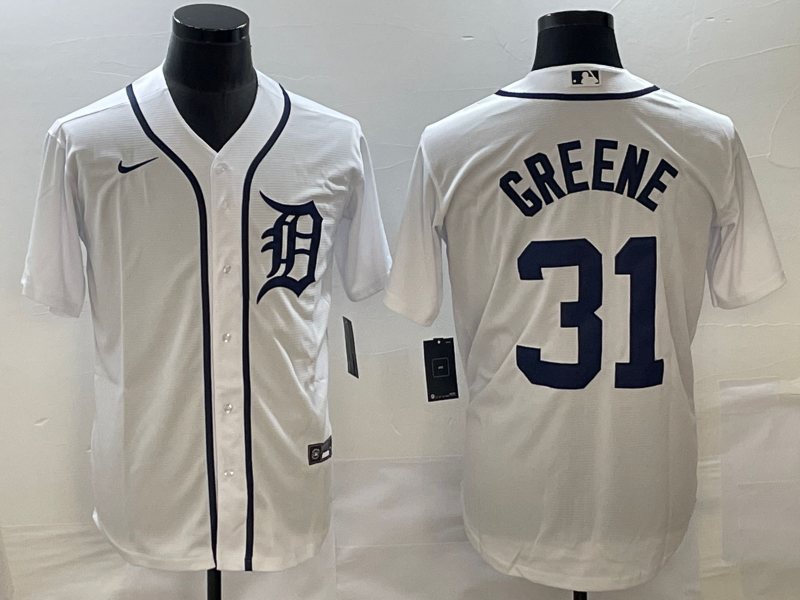 Men's Detroit Tigers Riley Greene White Replica Player Jersey