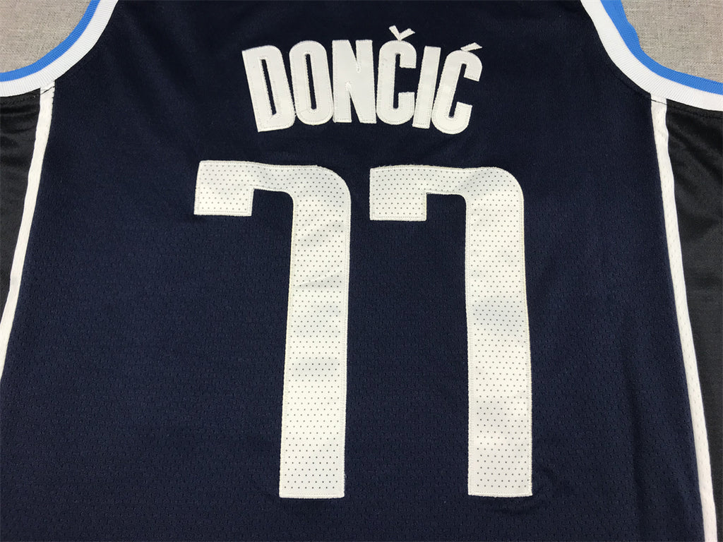 Men's Dallas Mavericks Luka Doncic Navy 2022/23 Statement Edition Swingman Jersey