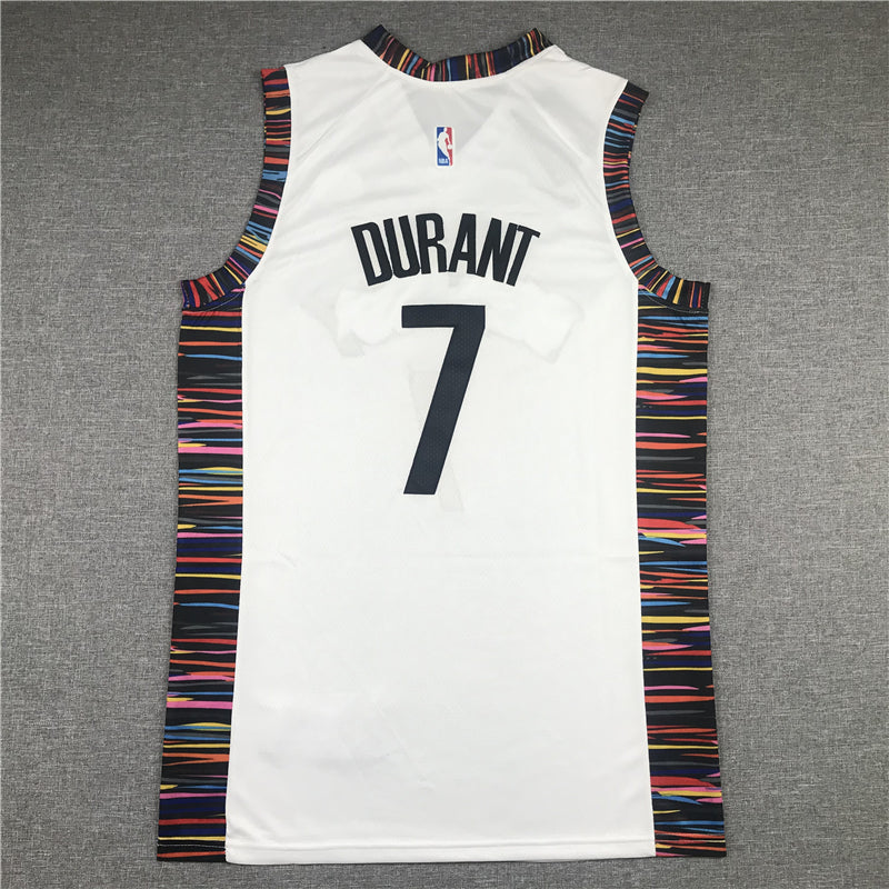 Men's Brooklyn Nets Kevin Durant White Swingman Jersey - City Edition
