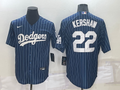 Men's Los Angeles Dodgers Clayton Kershaw Blue Fashion Baseball Jersey