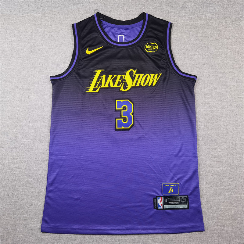 Men's Los Angeles Lakers Anthony Davis Purple 2024/25 Swingman Jersey - City Edition