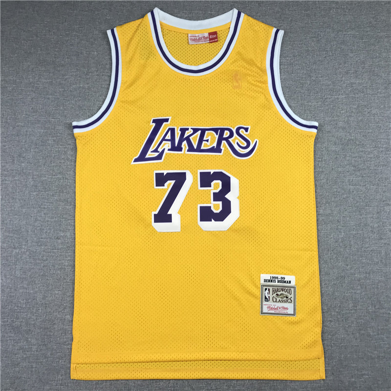 Men's Los Angeles Lakers Dennis Rodman Classics Swingman Jersey - Retro Yellow