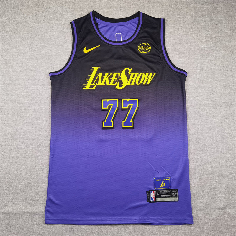 Men's Los Angeles Lakers Luka Doncic Purple 2024/25 Swingman Player Jersey - City Edition