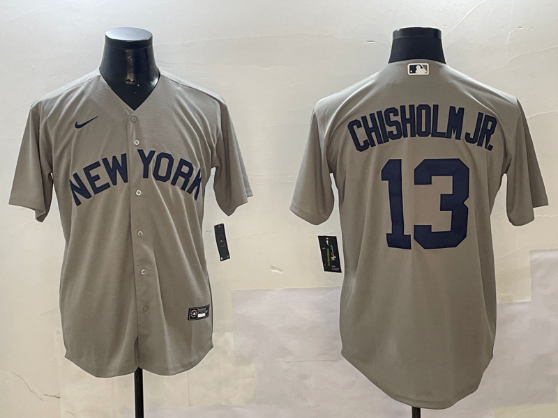 Men's New York Yankees Jazz Chisholm Jr. Gray Away Limited Player Jersey
