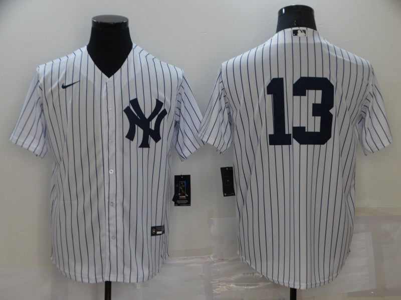 Men's New York Yankees Alex Rodriguez White Replica Player Name Jersey