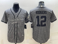 Men's Green Bay Packers Aaron Rodgers Gray Game Jersey Joint Edition