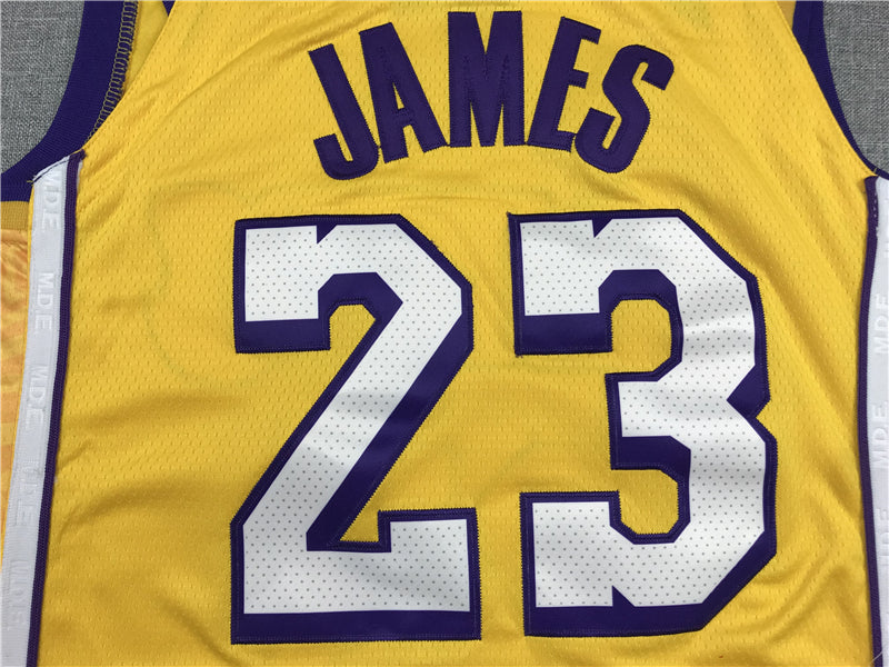 Men's Los Angeles Lakers LeBron James Yellow Swingman Jersey