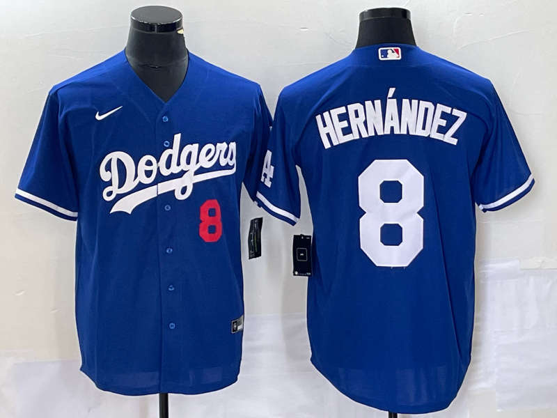 Men's Los Angeles Dodgers Enrique Hernandez Blue Replica Player Jersey