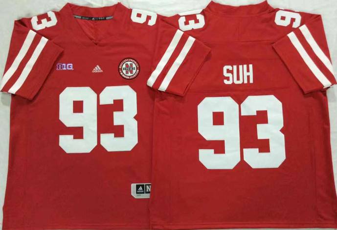 Men's Nebraska Huskers Ndamukong Suhl Scarlet Player Game Jersey
