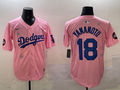Men's Los Angeles Dodgers Yoshinobu Yamamoto Pink Alternate Replica Player Jersey