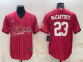 Men's San Francisco 49ers Christian McCaffrey Red Game Player Jersey Joint Edition