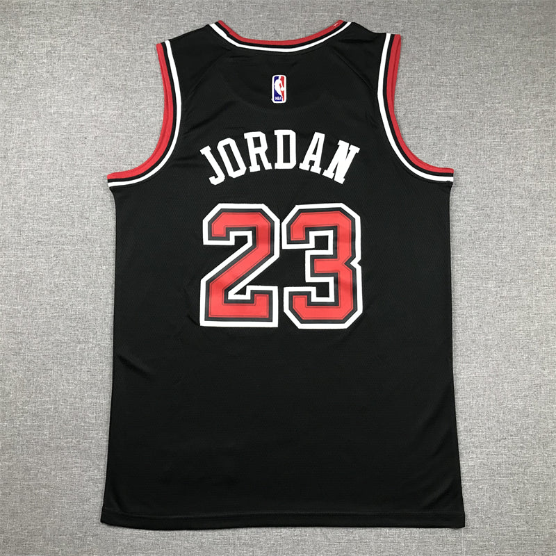 Men's Chicago Bulls Michael Jordan Black Authentic Player Jersey